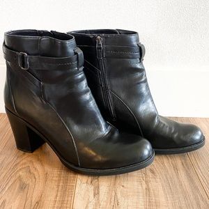 Franco Sarto Nino Ankle Buckle Boot Black Sz 11